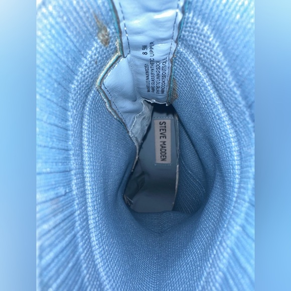 Steve Madden Light Blue Heeled Boots - Picture 7 of 9